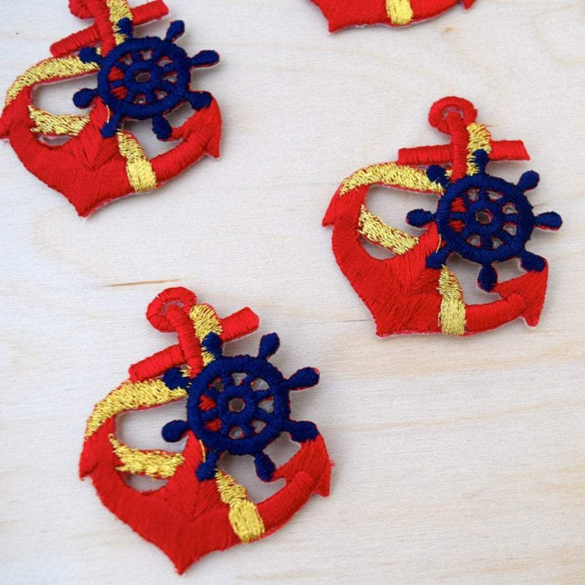 Anchor Patch Red Embroidered Iron-On