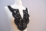 Black Cotton Neckline Applique
