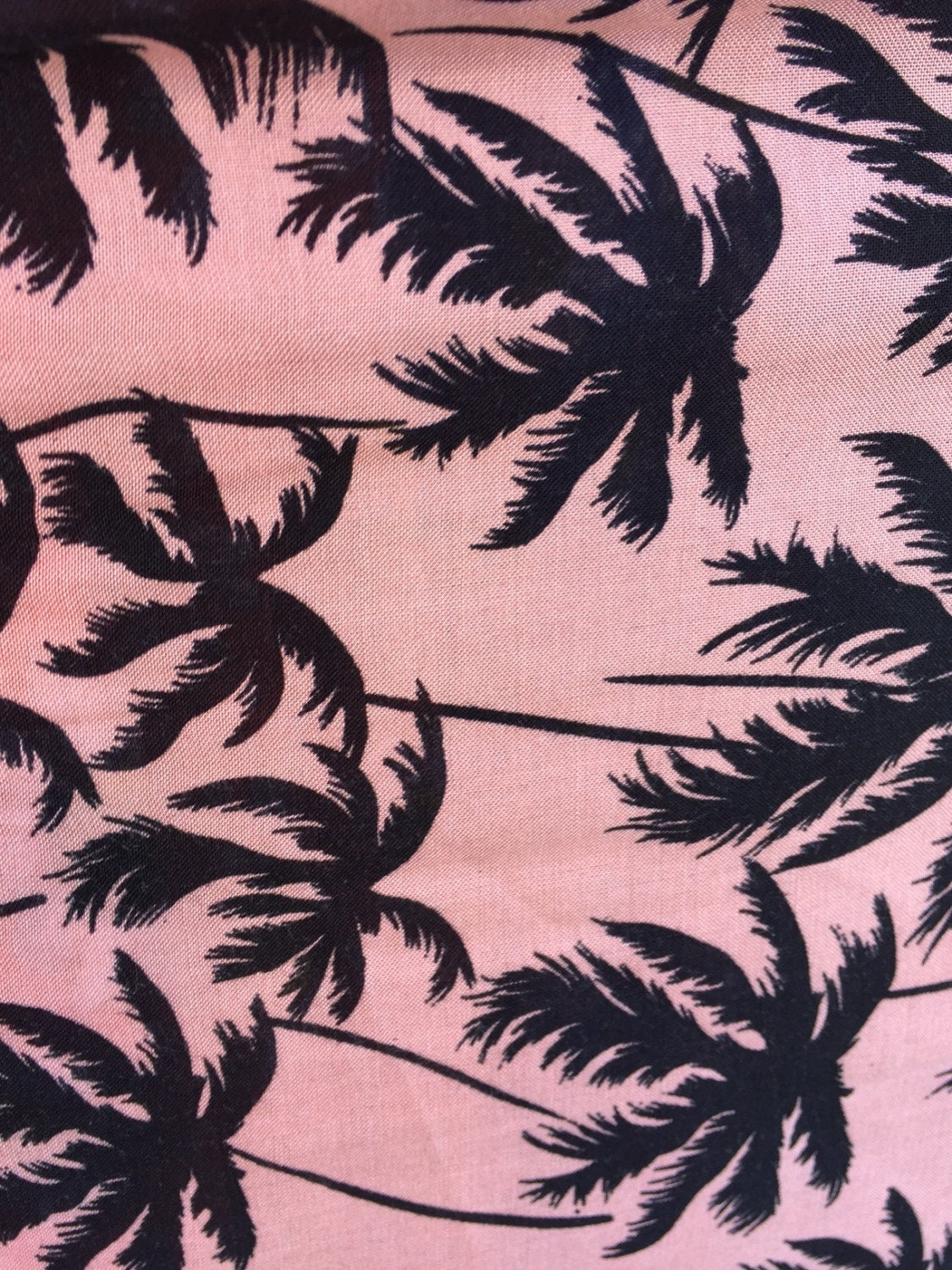 Rayon Challis Palm Trees on Tuscan Pink
