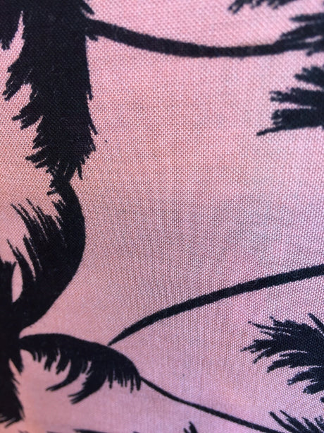 Rayon Challis Palm Trees on Tuscan Pink