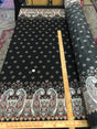 Rayon Challis Black Pink Paisley