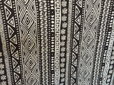 Rayon Crepe Print Off White Black