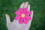 Iron-On Daisy Patch Fuchsia 3 Inch
