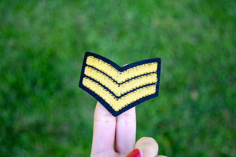 Iron-On Metallic Embroidery Patch