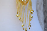 Beaded Sequined Neck Applique Gold