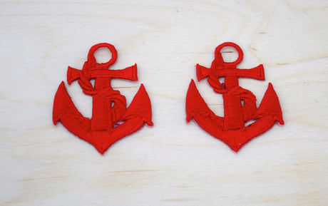 Anchor Patch Red Iron-On 2 Inch