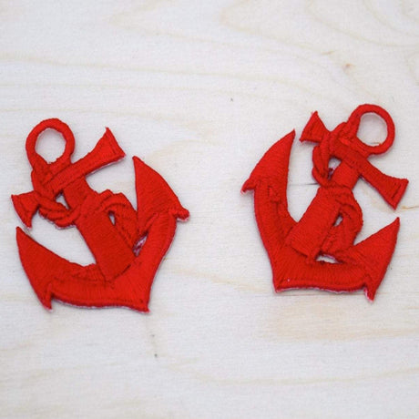 Anchor Patch Red Iron-On 2 Inch