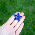 Star Patch Royal Blue Sequins Beading