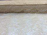 Embroidered Lace Mesh Fabric Champagne