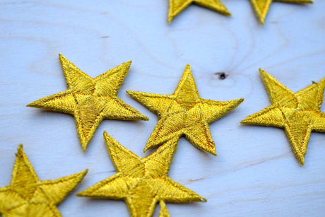 Star Patch Gold Embroidery Iron-On