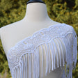 Venice Lace Fringe Trim White 9 Inch