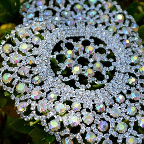 Rhinestone Applique Almond Bridal Patch