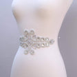 Rhinestone Bridal Applique Silver Double Swirl