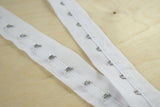 Hook and Eye Tape White Cotton Polyester