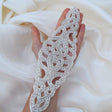 Beaded Silver Applique Iron-On
