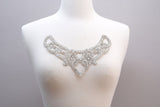 Beaded Rhinestone Neckline Applique