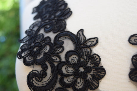 Alencon Lace Applique Pair