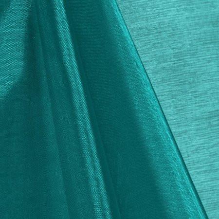 Teal Mirror Crystal Organza Fabric