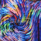 Illumine Nylon Spandex Fabric - Multi Rainbow Print, 4-Way Stretch, 58/60" Width (1 Yard)