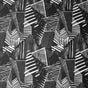 Swim Knit Nylon Lycra Black Triangle Print