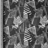 Swim Knit Nylon Lycra Black Triangle Print