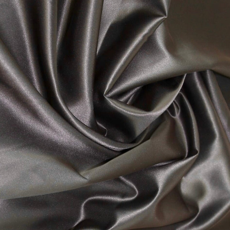 Dark Grey Duchesse Satin