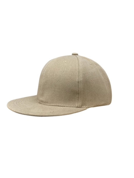 Panel Caps 6204 Cotton Twill Fabric - Khaki, Structured 6-Panel, Low-Profile, Snapback Adjustable, One Size (1 Unit)