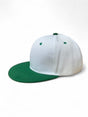 Panel Caps 6204 Cotton Twill Fabric - Green/White, Structured 6-Panel, Low-Profile, Snapback Adjustable, One Size (1 Unit)