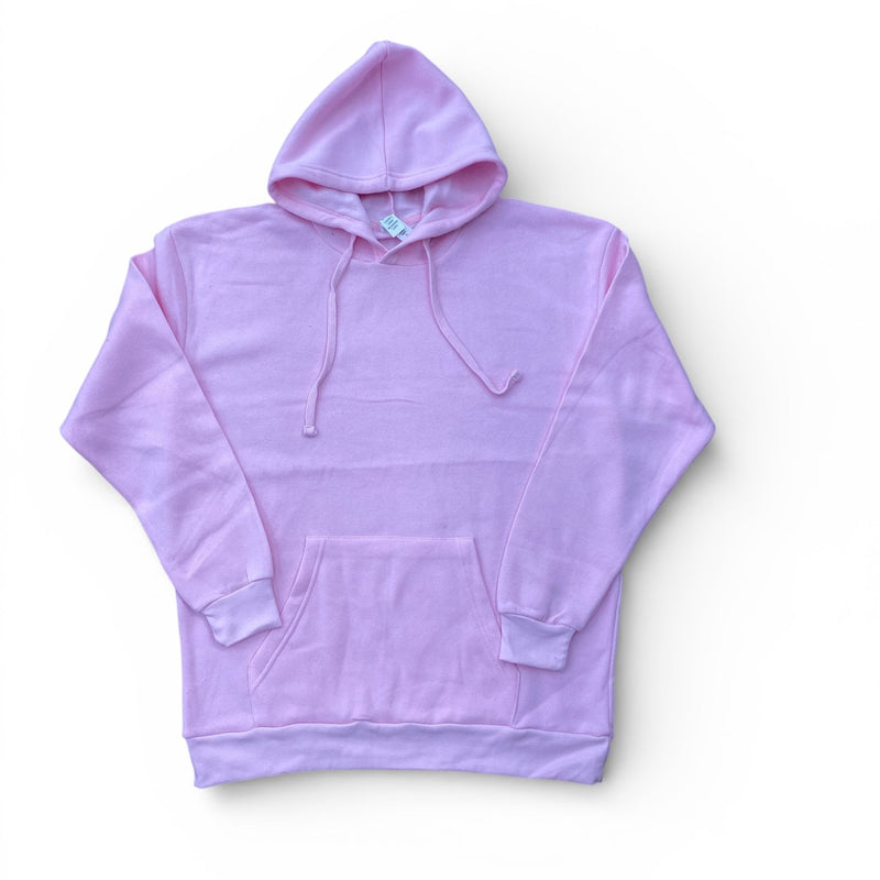 Lucky Blessed Life 401 Cotton Polyester Hoodie Fabric - Light Pink, Unisex Sponge Fleece, 250 GSM (1 Unit)