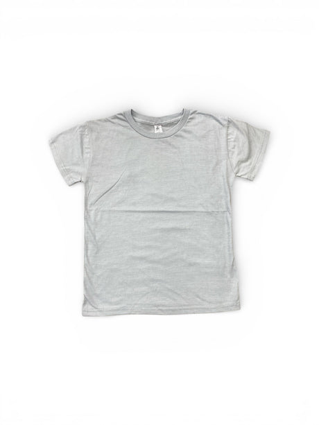 Lucky & Blessed Life 1322 Polyester Cotton Fabric - Heather Smoke, Youth Short Sleeve Tee (1 Unit)