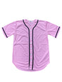 Baseball Jersey 100 Percent Polyester Fabric - Pink Button Down Jersey (1 Piece)
