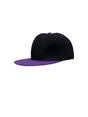 Panel Caps 6204 Cotton Twill Fabric - Black/Purple, Structured 6-Panel, Low-Profile, Pro-Model, Snapback Adjustable, One Size (1 Unit)