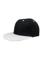 Panel Caps 6204 Cotton Twill Fabric - Black/White, Structured 6-Panel, Low-Profile, Pro-Model, Snapback Adjustable, One Size