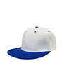 Panel Caps 6204 Cotton Twill Fabric - Royal Blue/White, Structured 6-Panel, Low-Profile, Snapback Adjustable (One Size)