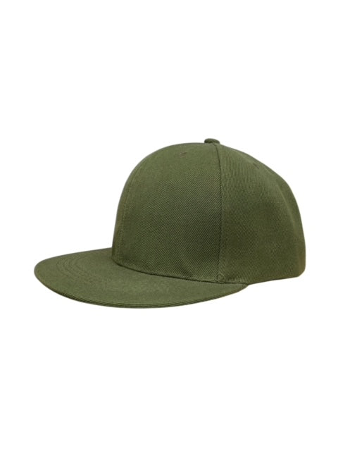 Panel Caps 6204 Cotton Twill Fabric - Olive, Structured 6-Panel, Low-Profile, Snapback Adjustable (One Size)
