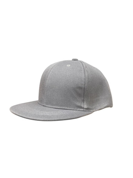 Panel Caps 6204 Cotton Twill Fabric - Ice Grey, Structured 6-Panel, Low-Profile, Pro-Model, Snapback Adjustable, One Size