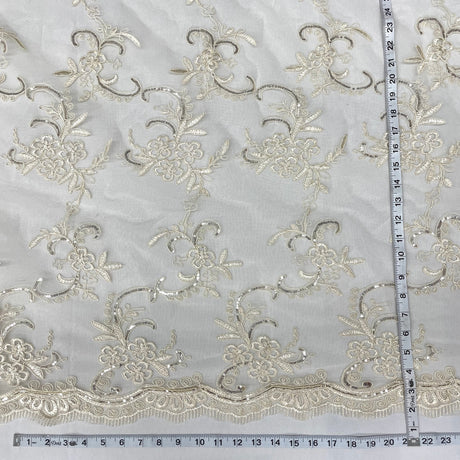 Sequined Corded Lace Fabric 54" Wide