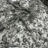 3D Floral Beaded Lace Mesh
