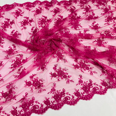 Corded Embroidered Lace Mesh