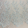 Beaded Lace Fabric on Polyester Net Mesh