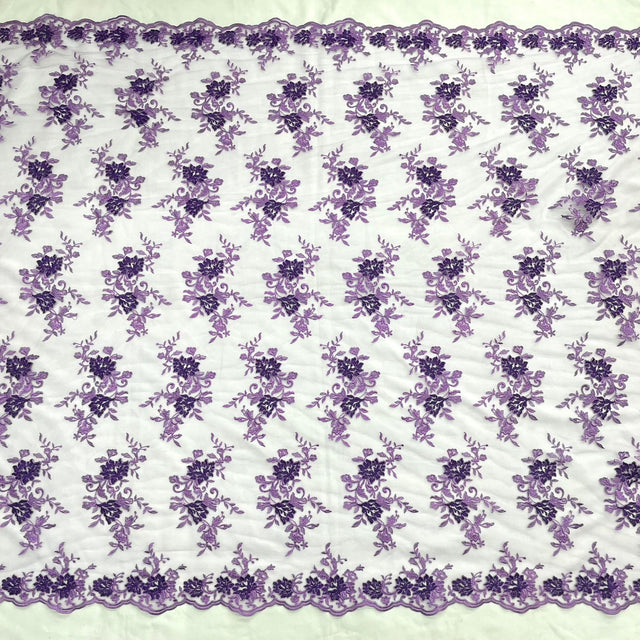 Corded Floral Lace Fabric 53" Wide