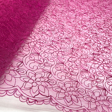 Corded Bridal Lace Fabric 54" Polyester Net Mesh