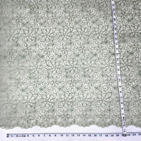 Corded Bridal Lace Fabric 54" Polyester Net Mesh