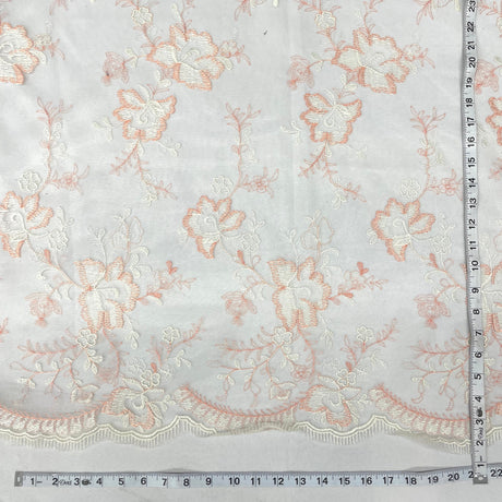 Embroidered Lace Fabric 100% Polyester Net Mesh 51"