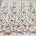 Beaded 3D Floral Lace Mesh