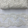 Corded Lace Trim 5" Embroidered Net Mesh