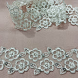 Beaded Corded Lace Trim 2.5"