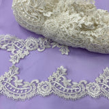 Corded Lace Trim Embroidered Net Mesh