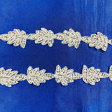 Beaded Lace Trimming on Polyester Net Mesh