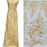 Beaded Lace Fabric on Polyester Net Mesh